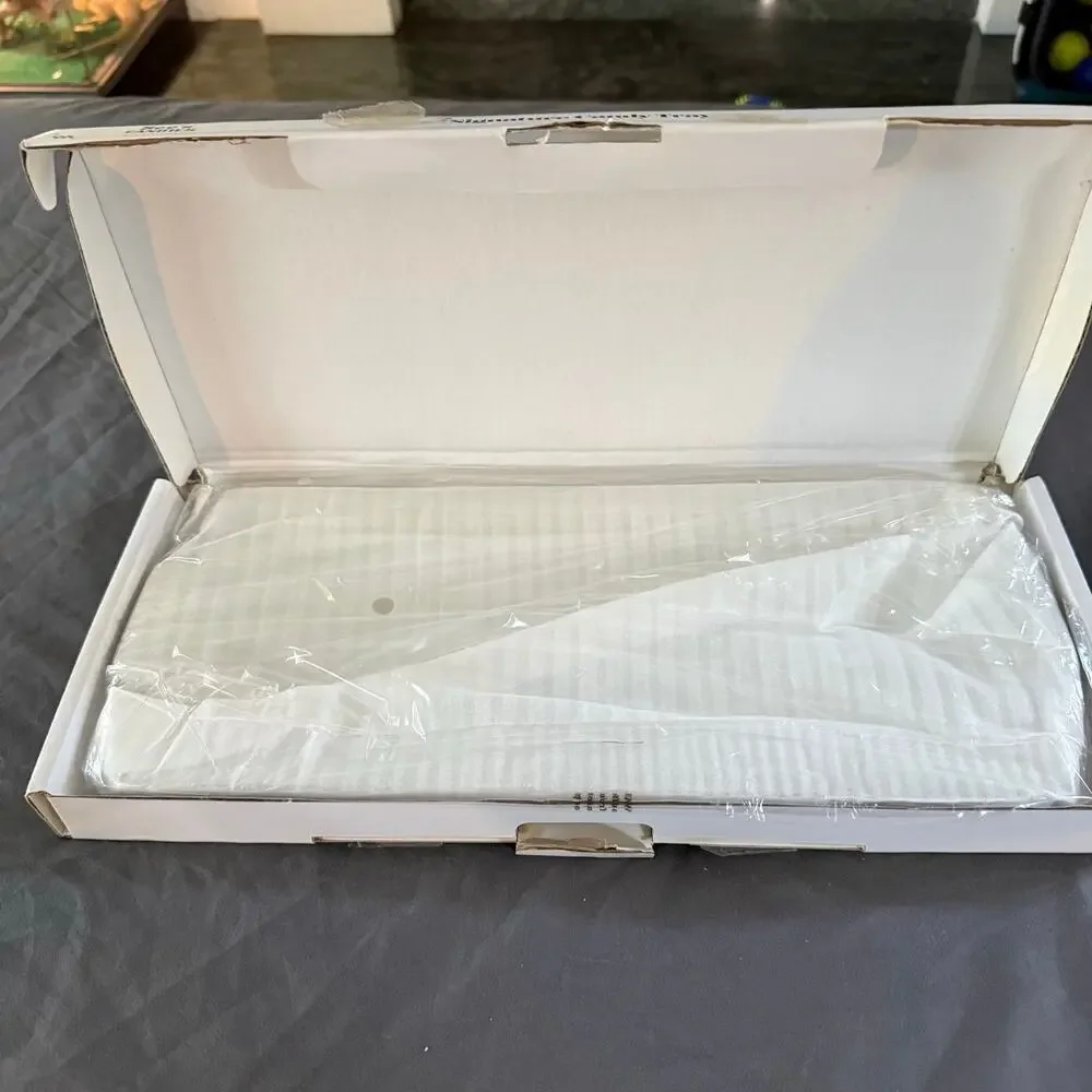 See's Candies Signature Candy Tray White Ceramic Serving Platter New in Box